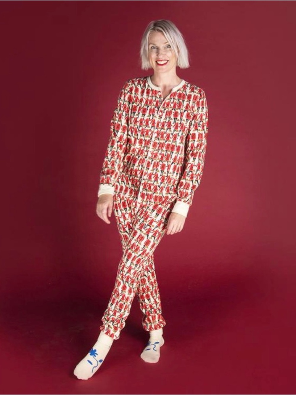 Arborist Unisex Adult Holiday Onesie (Marching Mountie) Size small